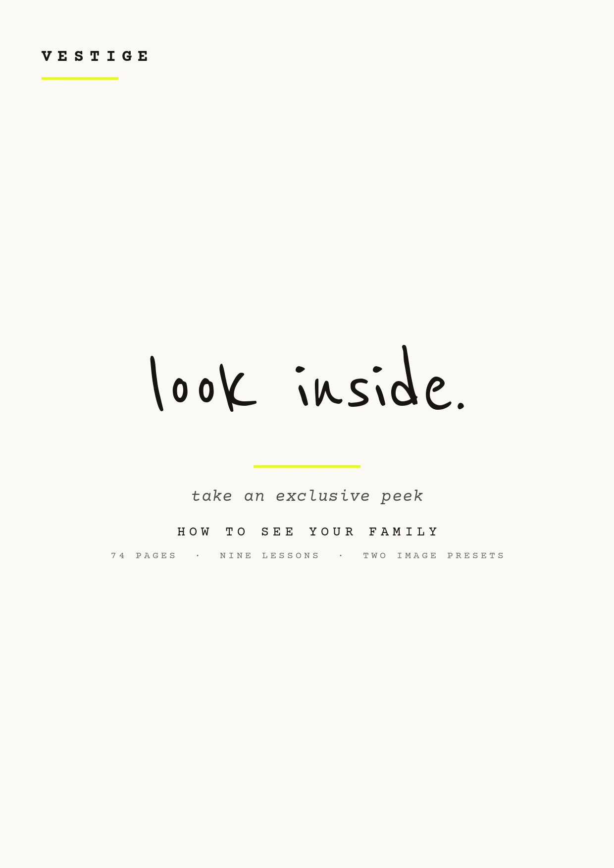 Look inside — take an exclusive peek at How to See Your Family